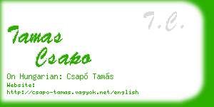 tamas csapo business card