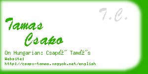 tamas csapo business card